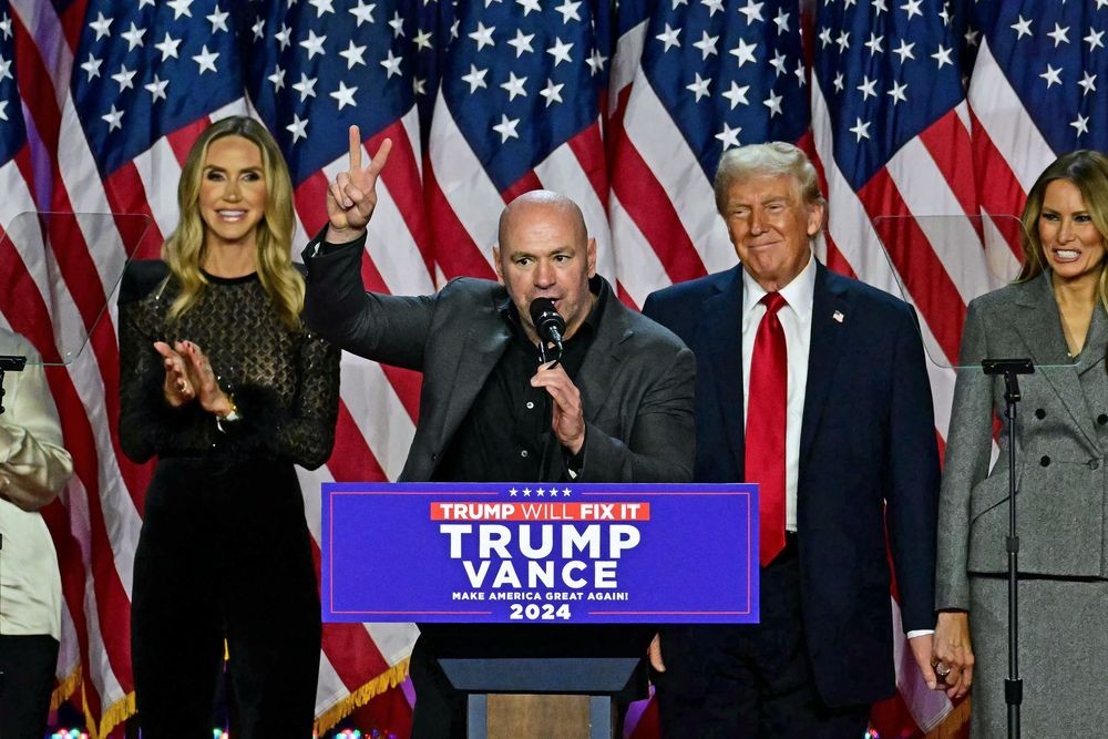 Chủ tịch UFC Dana White và cựu Tổng thống Donald Trump tại một sự kiện.