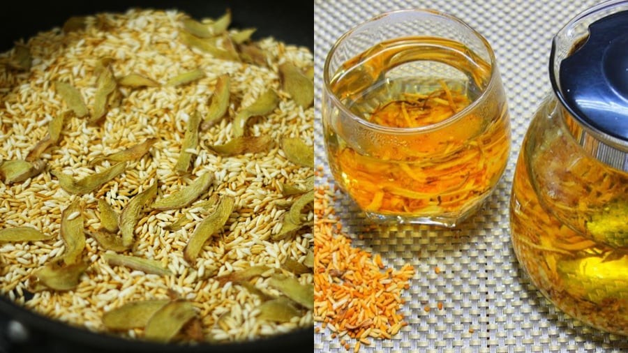 Nước gạo rang gừng mang lại nhiều lợi ích cho sức khỏe, trong đó có việc hỗ trợ giảm cân.