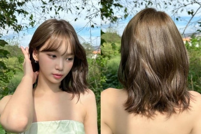 Sự kết hợp giữa nền nâu trầm và sắc xám lạnh giúp trung hòa sắc vàng trên da, từ đó tạo hiệu ứng làm sáng gương mặt một cách tự nhiên.