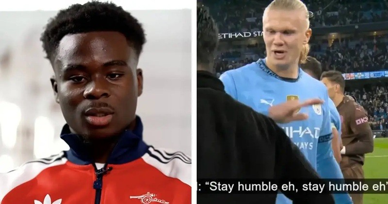 Saka mượn lời Haaland để nói về Arsenal.