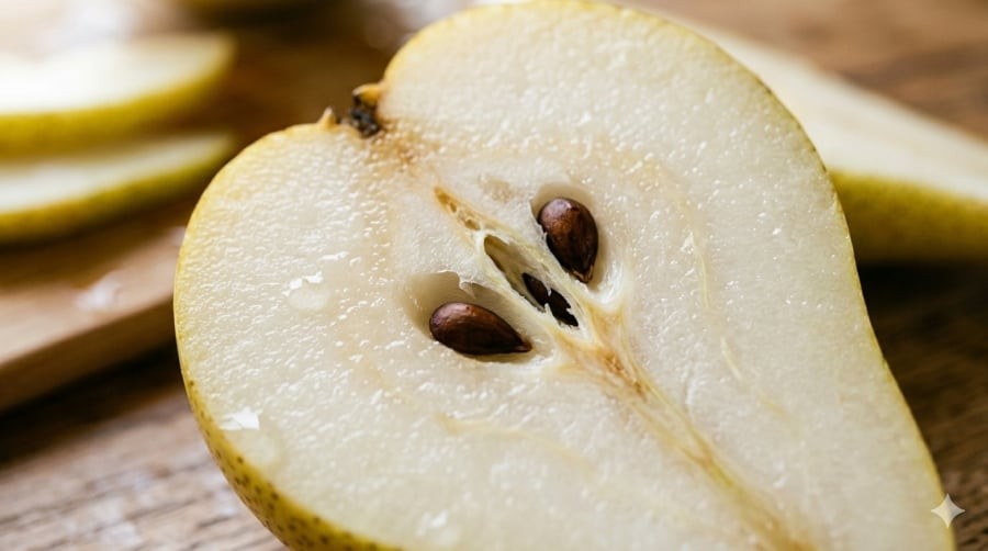 Hạt lê chứa hợp chất có thể tạo độc tố khi bị nghiền nát