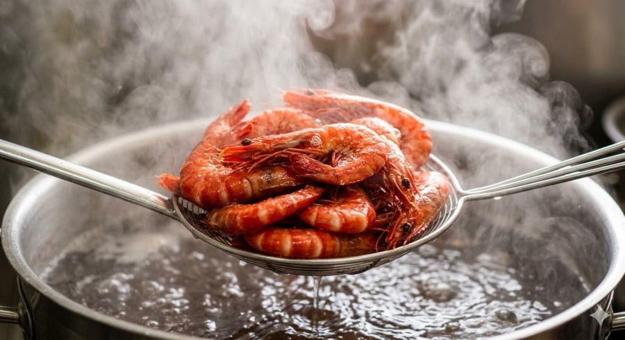 Thời điểm vớt tôm chuẩn để giữ độ ngọt và màu sắc
