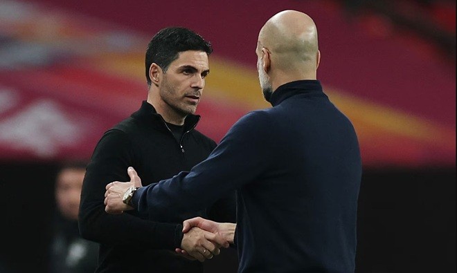 Arteta đã thua Pep ở trận đấu quyết định.