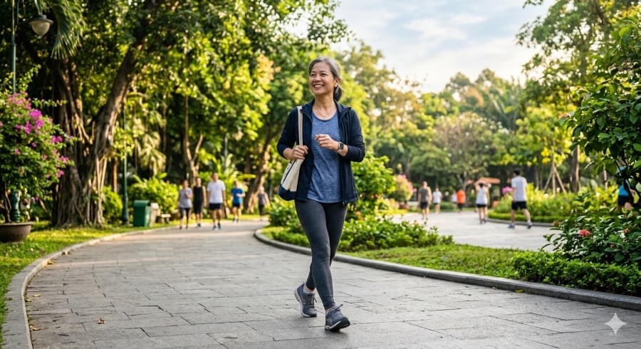 Đi bộ mỗi ngày giúp cải thiện sức khỏe tim mạch và tinh thần
