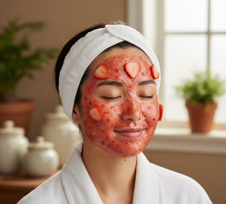 Một trong những cách sử dụng phổ biến là kết hợp dâu tây với mật ong để tạo thành hỗn hợp dưỡng da. 