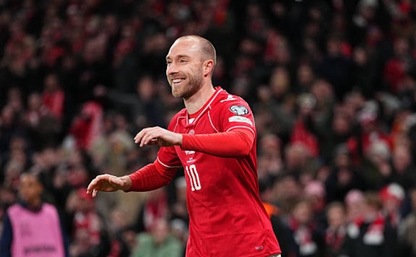 Eriksen cùng các đồng đội tiến gần hơn đến tấm vé dự World Cup.