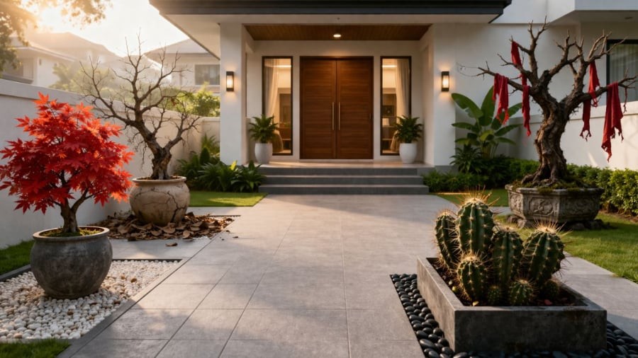 Những cây giả cây khô, cây chết chớ nên trồng trước nhà