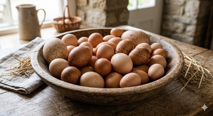 Kích cỡ trứng phản ánh tuổi gà mái, không phải độ bổ