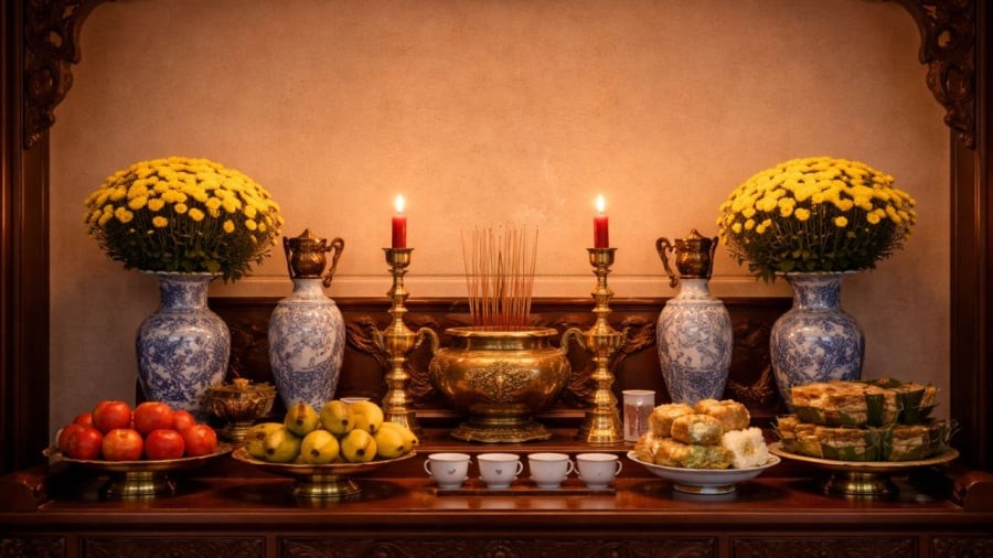 Hãy chú ý ánh sáng ở ban thờ