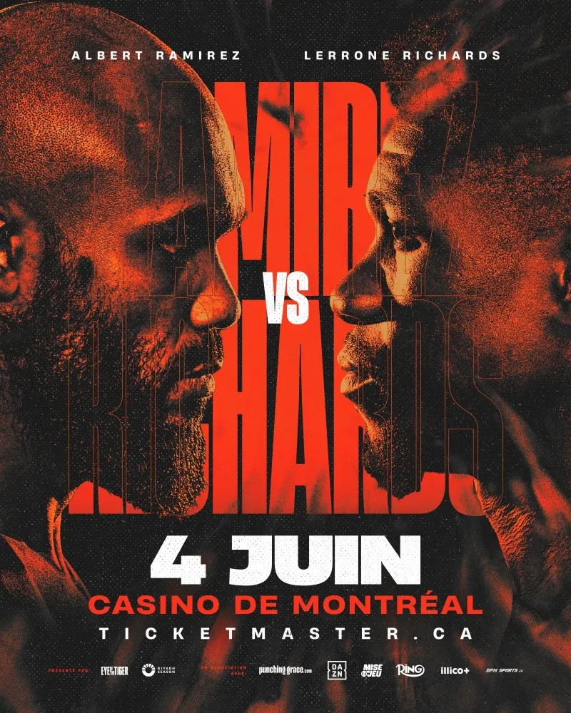 Albert Ramirez và Lerrone Richards trong tư thế đối đầu