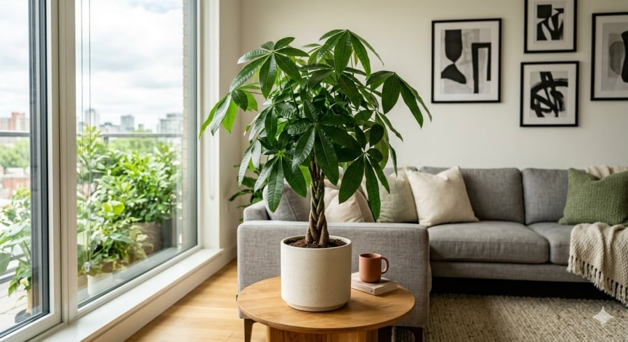 Cây kim ngân thường được chọn để tạo điểm nhấn xanh và mang ý nghĩa tích cực cho không gian sống