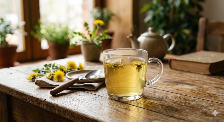 Trà bồ công anh được nhiều người sử dụng để hỗ trợ chức năng gan mỗi ngày