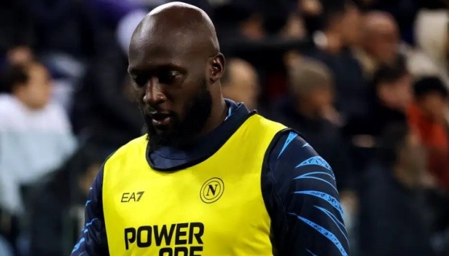 Lukaku trong màu áo Napoli.