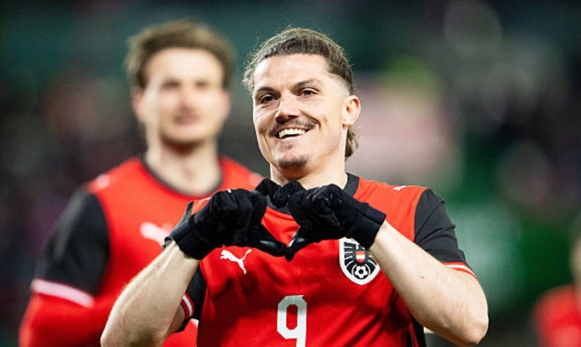 Sabitzer ghi bàn thắng duy nhất trong trận giao hữu giữa Áo và Hàn Quốc.