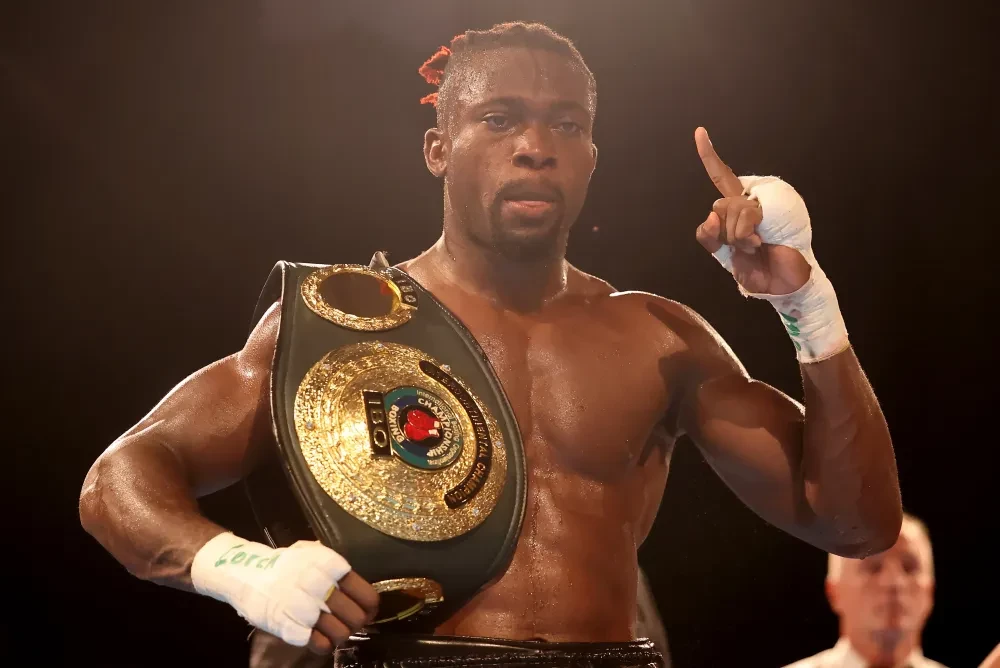 Etinosa Oliha ăn mừng chiến thắng