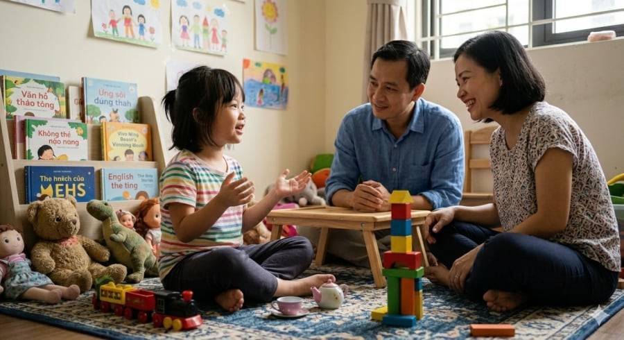 Lắng nghe và tôn trọng trí tưởng tượng giúp trẻ xây dựng sự tự tin và khả năng thấu cảm từ sớm.