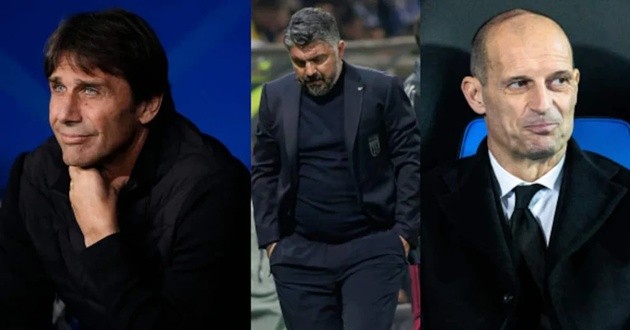 Italy cân nhắc Conte hoặc Allegri thay Gattuso