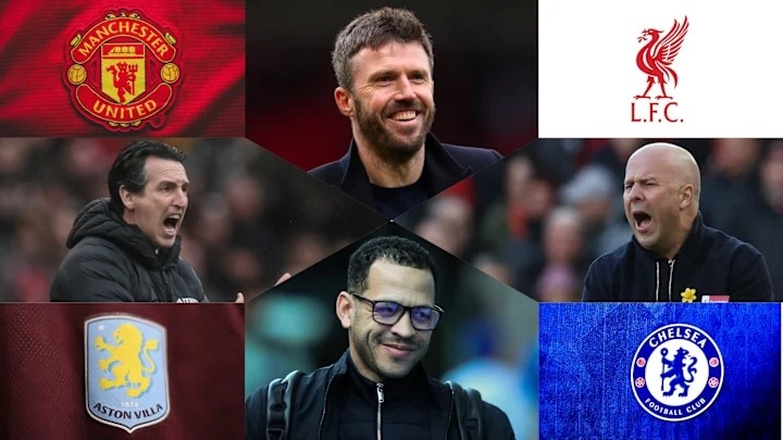 Man United, Liverpool, Aston Villa và Chelsea đang cạnh tranh vé dự Champions League mùa tới.