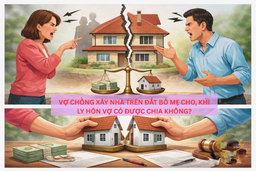 Xây nhà trên đất nhà chồng: Ly hôn có được chia đôi không?