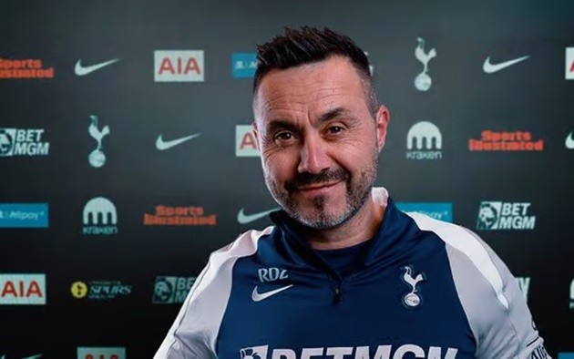 De Zerbi có 7 trận giúp Spurs trụ hạng