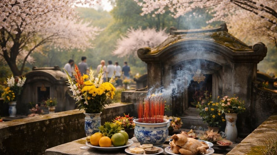 Thanh minh là dịp để nhiều người Việt hướng tới tập tục tảo mộ tổ tiên