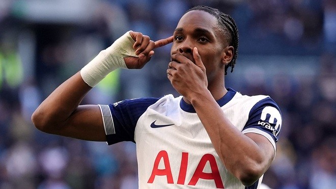 Mathys Tel là điểm sáng của Spurs mùa này.