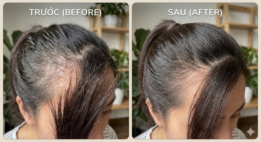 Sự cải thiện của mái tóc phụ thuộc vào việc duy trì thói quen chăm sóc da đầu đúng cách