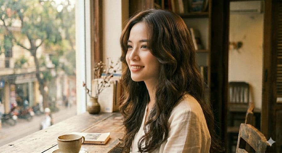 Uốn mái chữ S giúp che khuyết điểm, tạo hiệu ứng mặt nhỏ mà không cần cắt mái.