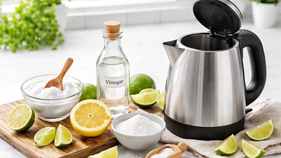 Làm sạch ấm siêu tốc bằng mẹo