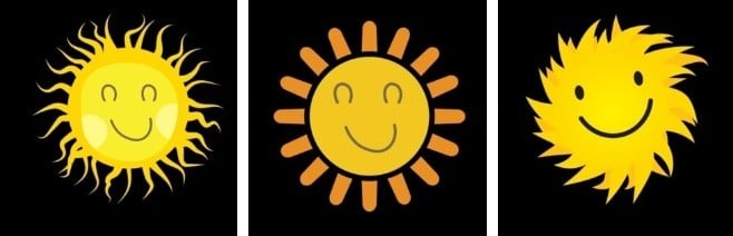 Hãy chọn 1 mặt trời nhé!