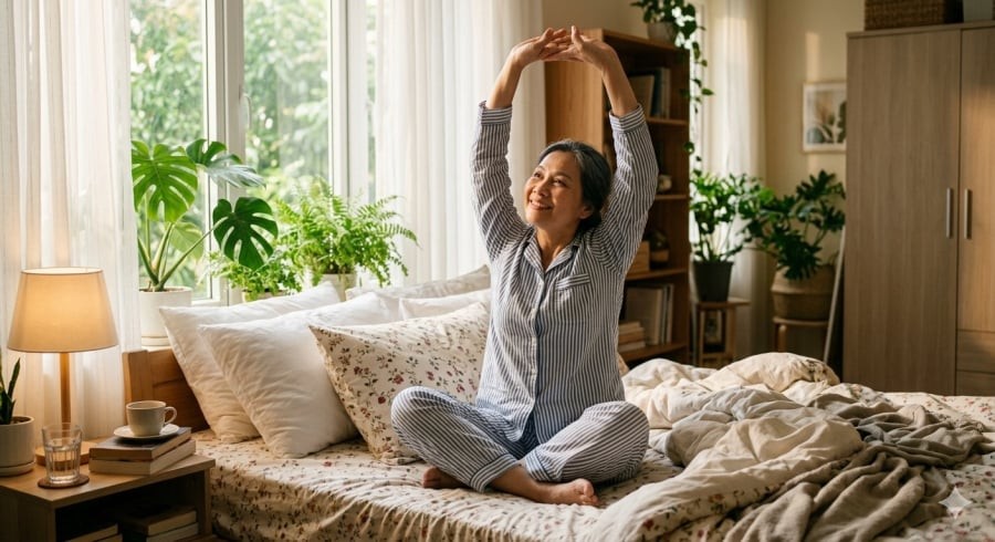 Thức dậy chậm rãi giúp cơ thể thích nghi và hạn chế biến động huyết áp