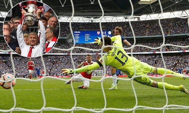 Bàn thắng lịch sử của Ramsey mang về FA Cup cho Arsenal dưới thời HLV Wenger.