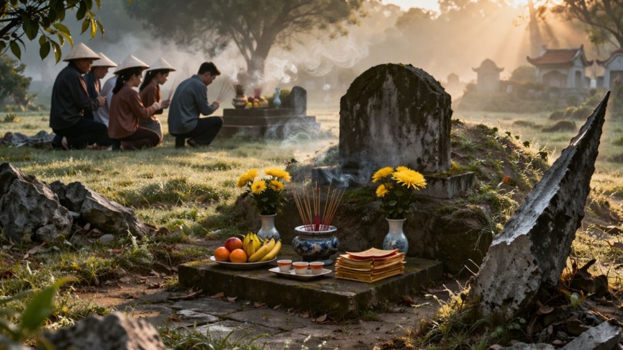 Đầu mộ có đao sẽ mang ý nghĩa cực xấu trong phong thuỷ