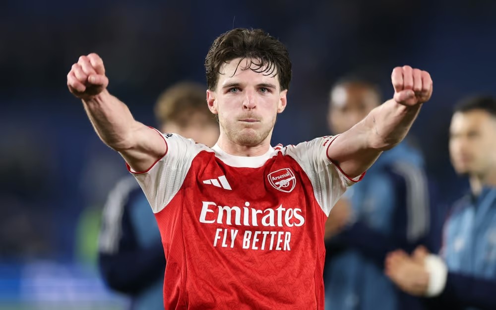 Declan Rice có lẽ là ngôi sao sáng giá nhất của Arsenal có thể cạnh tranh danh hiệu Quả bóng Vàng.