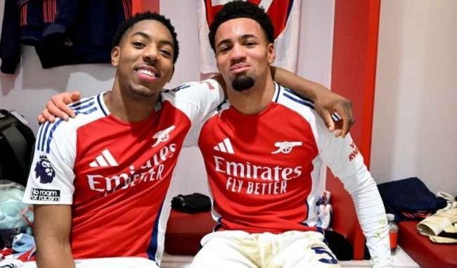 Bộ đôi Myles Lewis-Skelly và Ethan Nwaneri.