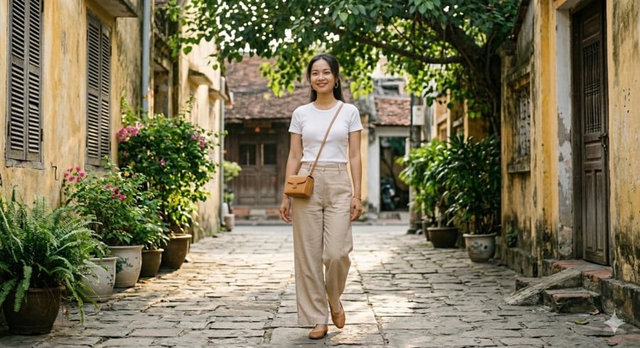 Công thức “trên ôm – dưới bay” giúp vóc dáng cân đối và phong cách thêm tinh tế.