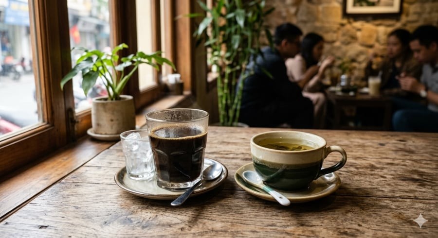 Cà phê và trà xanh mang lại lợi ích khi sử dụng đúng cách, nhưng không nên thay thế nước lọc