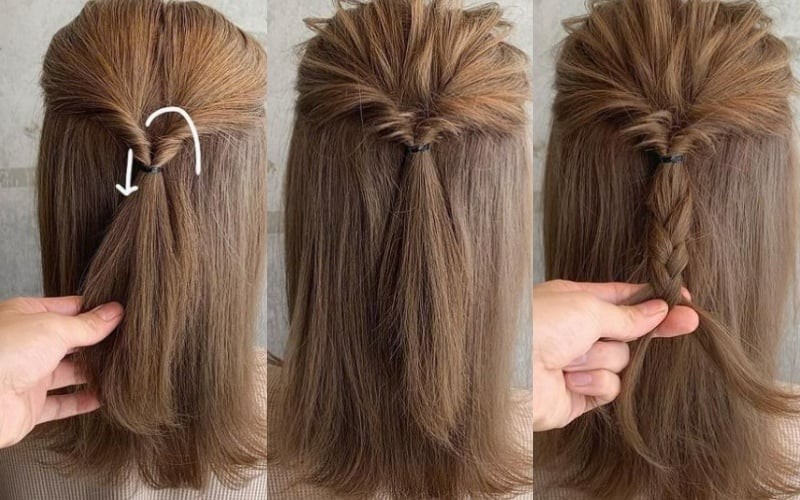 Đây là lựa chọn phù hợp cho những ai muốn giữ vẻ mềm mại nhưng vẫn gọn gàng phần tóc phía trước. 