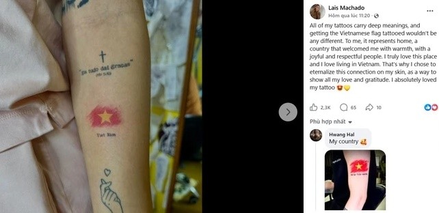 Hình xăm của Hoàng Hên và bạn gái.