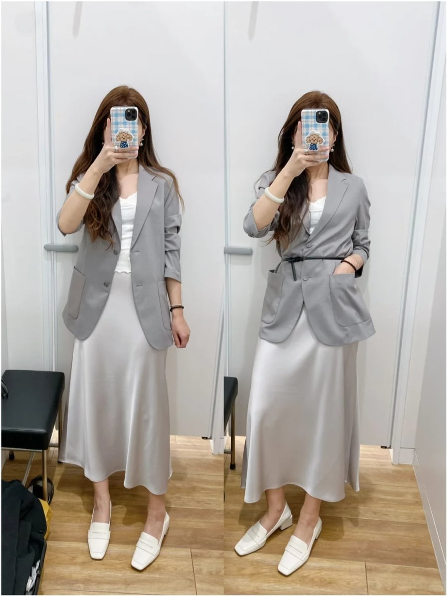 Khi cần nâng tầm phong cách công sở, việc thêm một chiếc blazer vào tổng thể sẽ tạo nên sự khác biệt rõ rệt.