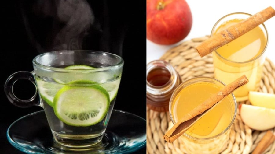 Nước chanh ấm hay nước giấm táo pha loãng là những loại đồ uống được nhiều người sử dụng trong quá trình giảm cân, giảm mỡ bụng.