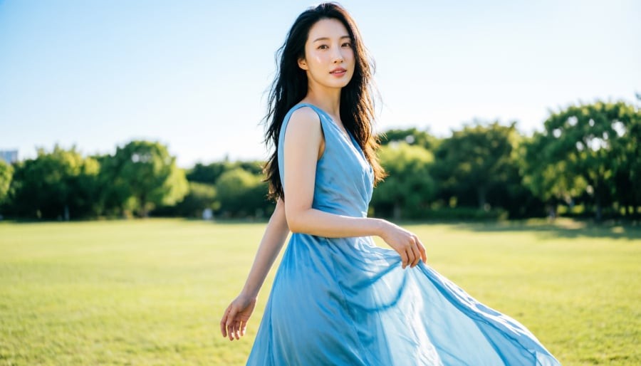 Xanh trời mang đến cảm giác mát mắt, nhẹ nhàng – lựa chọn “an toàn mà vẫn đẹp” cho mùa hè.