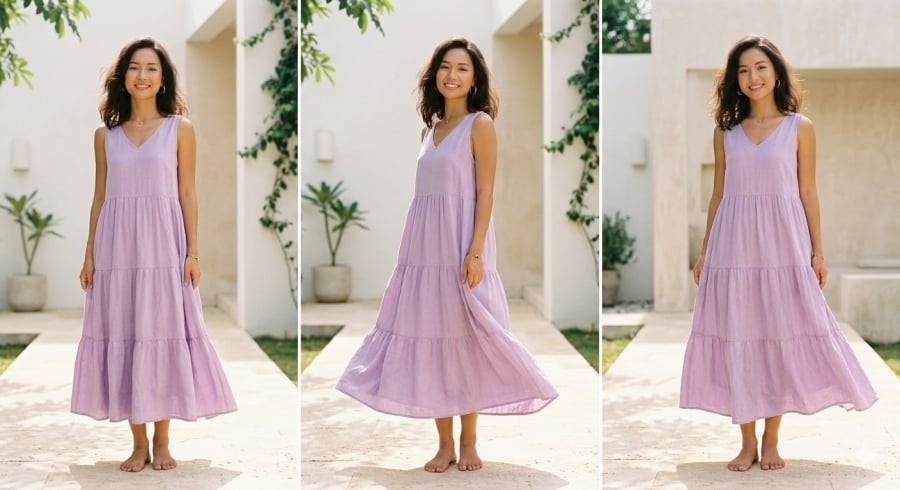 Tím khoai môn mang lại vẻ ngoài dịu dàng, tinh tế mà vẫn đủ nổi bật trong những ngày hè.