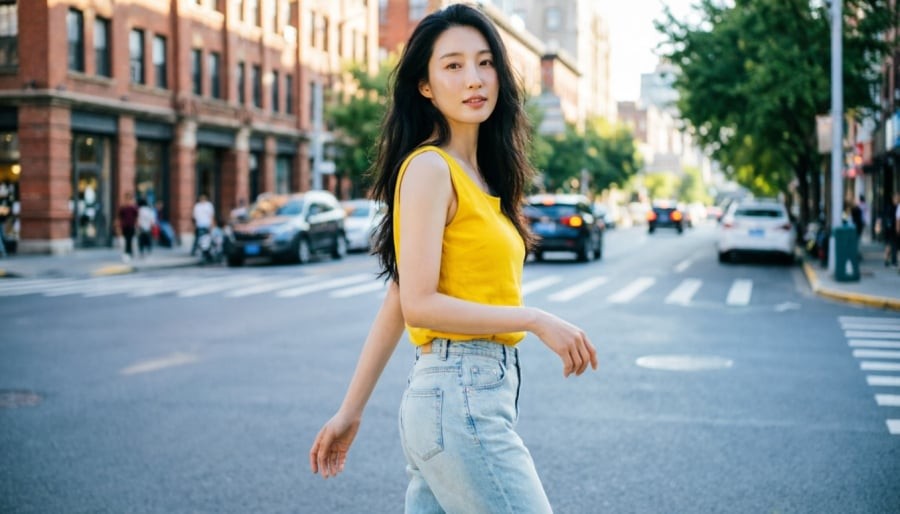 Chỉ một item vàng gà con cũng đủ khiến tổng thể trở nên rực rỡ và đầy năng lượng.