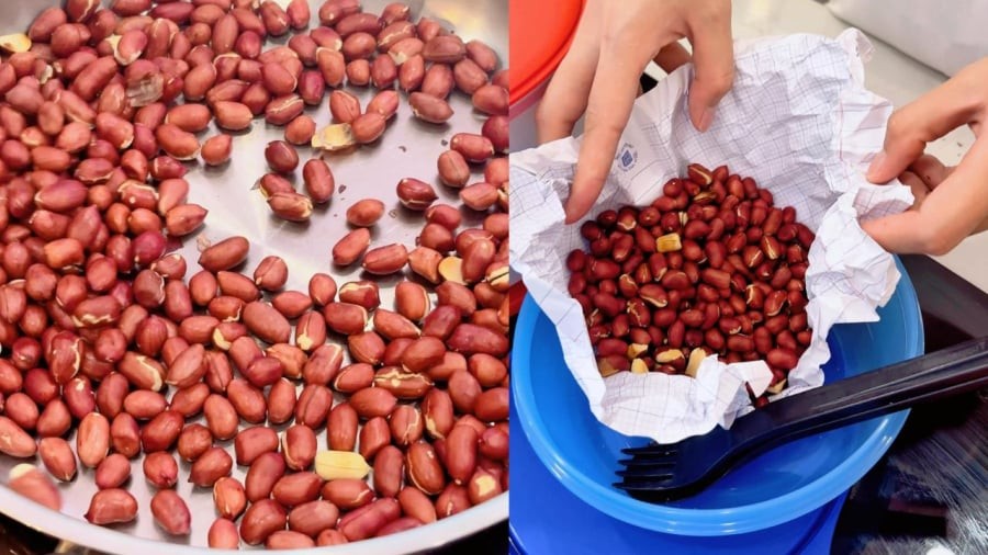 Khi rang lạc, việc kiểm soát nhiệt độ đóng vai trò vô cùng quan trọng.