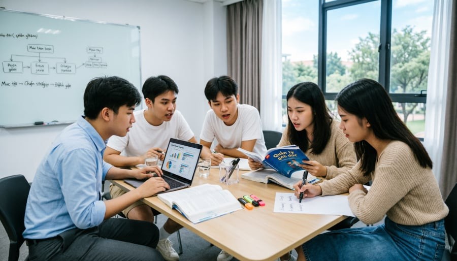 Sinh viên được rèn luyện kỹ năng quản trị, lập kế hoạch và xử lý tình huống thực tế.