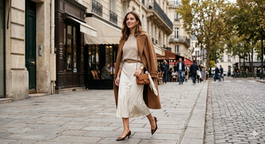 Gam màu trung tính là “bí quyết” giúp trang phục trông tinh tế mà không cần nhiều phụ kiện.