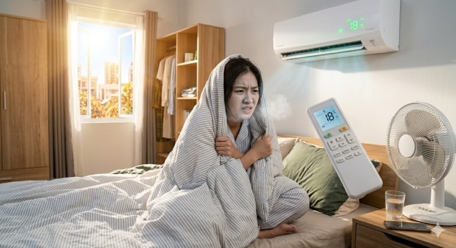 Đặt nhiệt độ quá thấp không giúp mát nhanh hơn mà còn khiến điều hòa “gồng mình” và tốn điện hơn