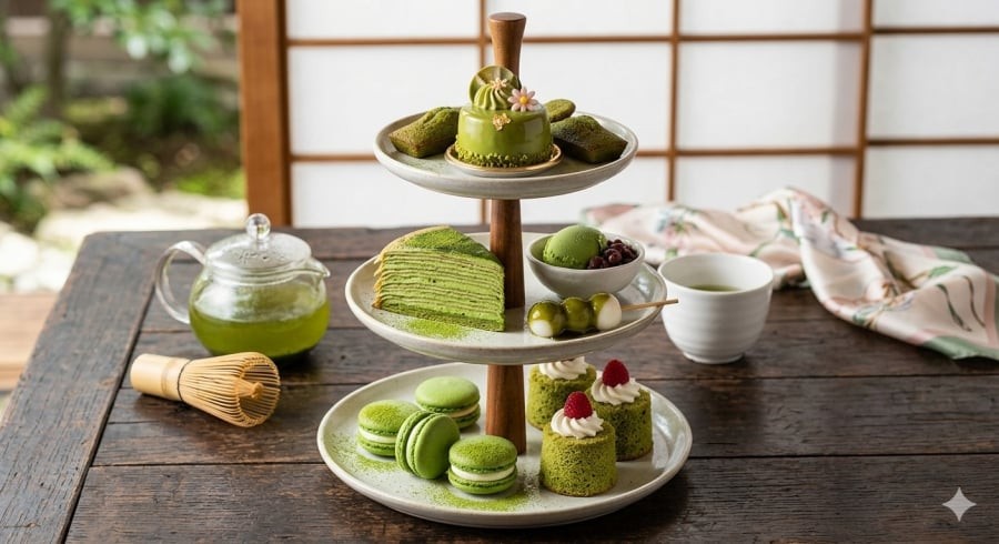 Trà xanh không chỉ dùng để uống mà còn được ứng dụng trong nhiều món ăn hấp dẫn