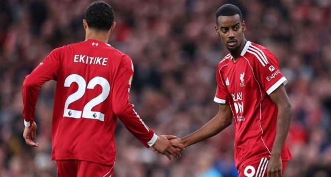 Bộ đôi Isak và Ekitike ở Liverpool.
